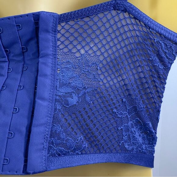 NWT VS BOMBSHELL ADDS 2 CUP SIZES PLUNGE LACE LONGLINE CORSET TOP BRA 32C - Picture 5 of 7